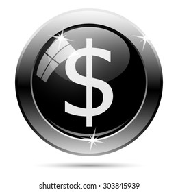 Dollar icon. Internet button on white background. EPS10 vector 