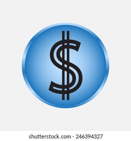 dollar icon isolated 