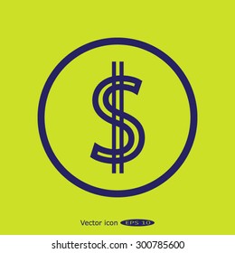 dollar icon isolated