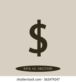 dollar icon isolated
