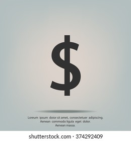 dollar icon isolated