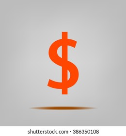 dollar icon isolated