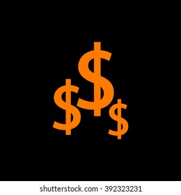 dollar icon isolated