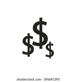 dollar icon isolated