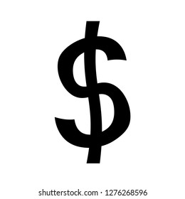 dollar icon isolated logo on the white background
