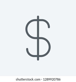Dollar icon isolated on background. Currency symbol modern, simple, vector, icon for website design, mobile app, ui. Vector Illustration