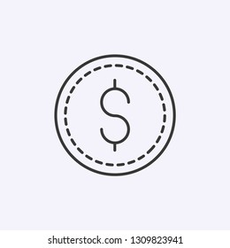 Dollar icon isolated on background. Currency symbol modern, simple, vector, icon for website design, mobile app, ui. Vector Illustration