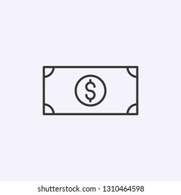 Dollar icon isolated on background. Cash symbol modern, simple, vector, icon for website design, mobile app, ui. Vector Illustration