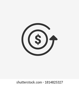 Dollar icon isolated on background. Cash symbol modern, simple, vector, icon for website design, mobile app, ui. Vector Illustration