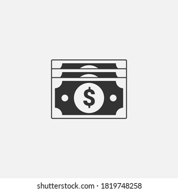 Dollar icon isolated on background. Cash symbol modern, simple, vector, icon for website design, mobile app, ui. Vector Illustration