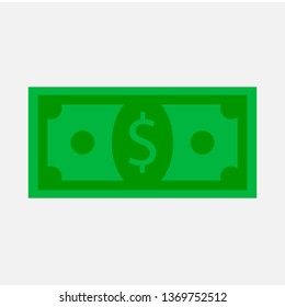 Dollar icon isolated on white background. Vector illustration.