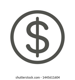 Dollar Icon Isolated On White Background. Cash Symbol Modern Simple Vector Icon For Web Site Or Mobile App