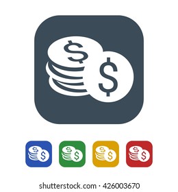 dollar icon isolated on white background. vector icon
