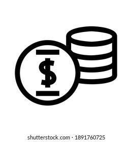 dollar icon or logo isolated sign symbol vector illustration - high quality black style vector icons
