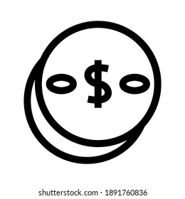 icono de dólar o logotipo símbolo de signo aislado ilustración vectorial de alta calidad iconos vectoriales de estilo negro

