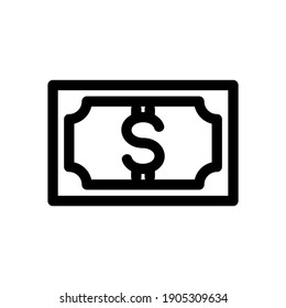 Dollar-Symbol oder Logo einzeln auf Zeichen, Vektorgrafik - hochwertige Vektorsymbole in schwarzem Stil
