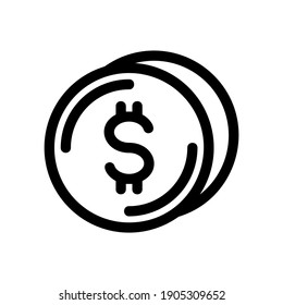 icono de dólar o logotipo símbolo de signo aislado ilustración vectorial de alta calidad iconos vectoriales de estilo negro
