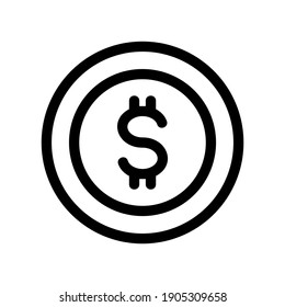 Dollar Icon Or Logo Isolated Sign Symbol Vector Illustration - High Quality Black Style Vector Icons
