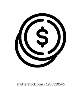icono de dólar o logotipo símbolo de signo aislado ilustración vectorial de alta calidad iconos vectoriales de estilo negro
