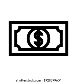 Dollar-Symbol oder Logo einzeln auf Zeichen, Vektorgrafik - hochwertige Vektorsymbole in schwarzem Stil
