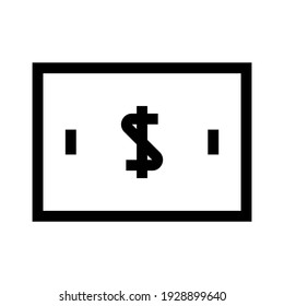 Dollar-Symbol oder Logo einzeln auf Zeichen, Vektorgrafik - hochwertige Vektorsymbole in schwarzem Stil
