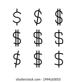 dollar icon or logo isolated sign symbol vector illustration - Collection of high quality black style vector icons
