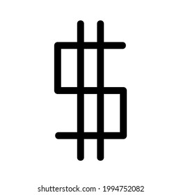 icono de dólar o logotipo símbolo de signo aislado ilustración vectorial de alta calidad iconos vectoriales de estilo negro
