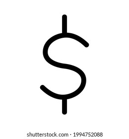icono de dólar o logotipo símbolo de signo aislado ilustración vectorial de alta calidad iconos vectoriales de estilo negro
