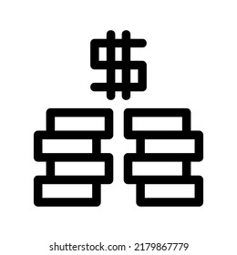 dollar icon or logo isolated sign symbol vector illustration - high quality black style vector icons
