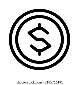 Dollar-Symbol oder Logo einzeln auf Zeichen, Vektorgrafik - hochwertige Vektorsymbole in schwarzem Stil
