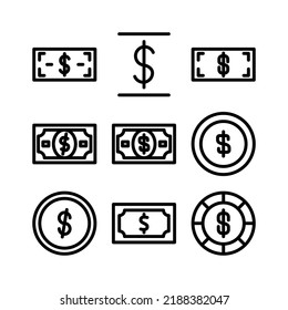 icono de dólar o logotipo símbolo de signo aislado ilustración vectorial - Colección de iconos vectoriales de estilo negro de alta calidad
