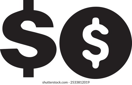 ícone de dólar ou estilo de logotipo