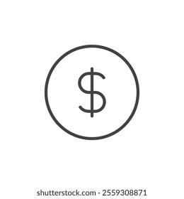 Dollar icon Logo symbol outline set