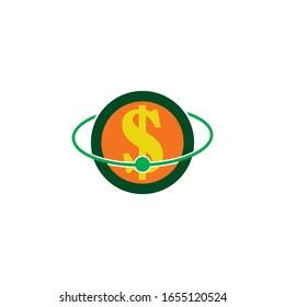 Dollar icon logo template design vector
