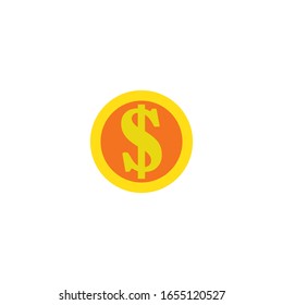 Dollar icon logo template design vector
