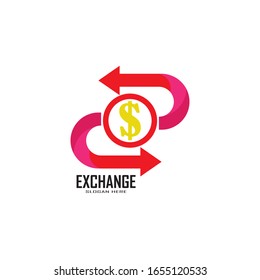 Diseño vectorial de plantilla de logotipo de icono del dólar
