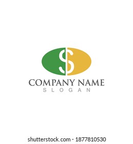 Dollar icon logo Template vector illustration design