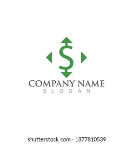 Logo de icono de dólar Diseño de ilustraciones vectoriales de plantillas
