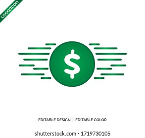 Dollar icon and logo vector illustration Design .