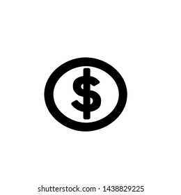 Dollar icon. Money currency button