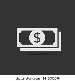 Dollar icon. Money sign isolated, Vector illustration