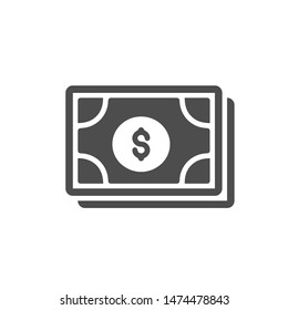 Dollar icon. Money sign isolated, Vector illustration