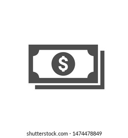 Dollar Icon. Money Sign Isolated, Vector Illustration