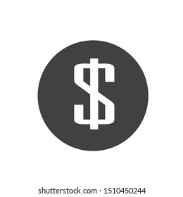 Dollar icon. Money sign isolated, Vector illustration