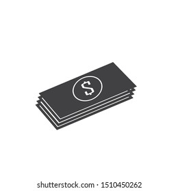 Dollar icon. Money sign isolated, Vector illustration