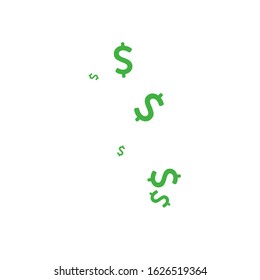 Dollar icon. Money sign isolated, Vector illustration, Money vector icon