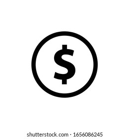 Dollar Icon. Money Sign Isolated