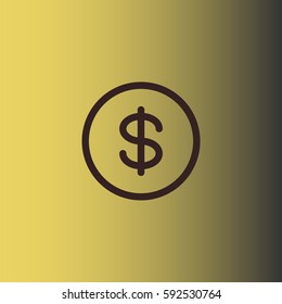 Dollar icon. Money sign vector