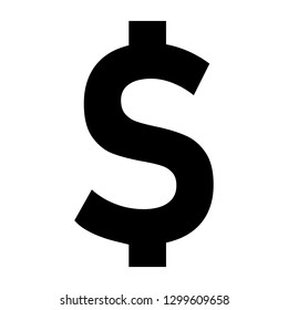 dollar icon on black background. flat style. dollar icon for your web site design, logo, app, UI. dollar symbol. money sign. 