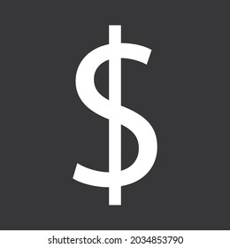 Dollar icon on grey background
